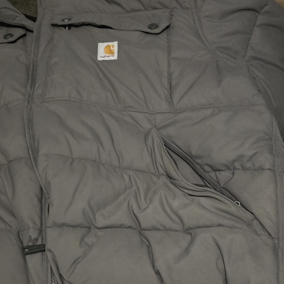Carhartt Men's Charcoal Puffer Jacket - Picture 4 of 7